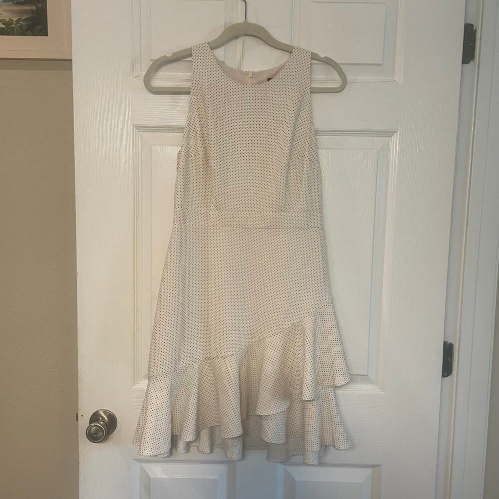Banana Republic Factory PRINT RUFFLE-HEM SHEATH DRESS size 6P